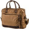 Легка текстильна сумка для ноутбука коричневого кольору Vintage (20118) - 1