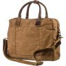 Легка текстильна сумка для ноутбука коричневого кольору Vintage (20118) - 2