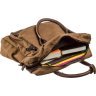 Легкая текстильная сумка для ноутбука коричневого цвета Vintage (20118) - 3