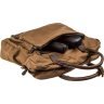 Легкая текстильная сумка для ноутбука коричневого цвета Vintage (20118) - 4