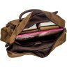 Легкая текстильная сумка для ноутбука коричневого цвета Vintage (20118) - 5