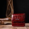 Червоний жіночий гаманець невеликого розміру з натуральної шкіри з тисненням під крокодила KARYA (2421123) - 6