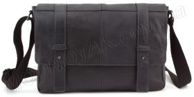 Стильна сумка-месенджер чорного кольору KLEVENT (11533)