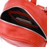 Компактный женский рюкзак красного цвета из натуральной кожи Shvigel (16312) - 4