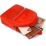 Компактный женский рюкзак красного цвета из натуральной кожи Shvigel (16312) - 5