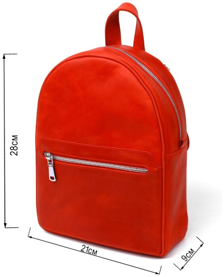 Компактный женский рюкзак красного цвета из натуральной кожи Shvigel (16312) modnotak фото №10