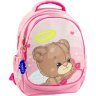 Розовый школьный текстильный рюкзак для девочек с медвежонком Bagland Butterfly 55637 - 1
