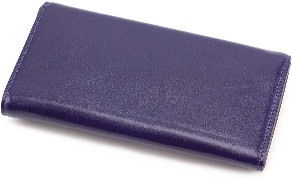 Синий кошелек из гладкой кожи PU фирмы Kivi (17905)