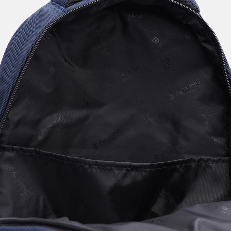 Чоловічий текстильний рюкзак у чорно-синьому кольорі Aoking (56037)