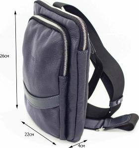Кожаная мужская сумка планшет среднего размера VATTO (11878) - 2