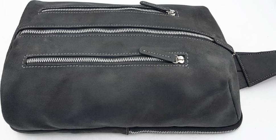 Оригінальний чоловічий рюкзак з вінтажній шкіри через одне плече VATTO (11978)