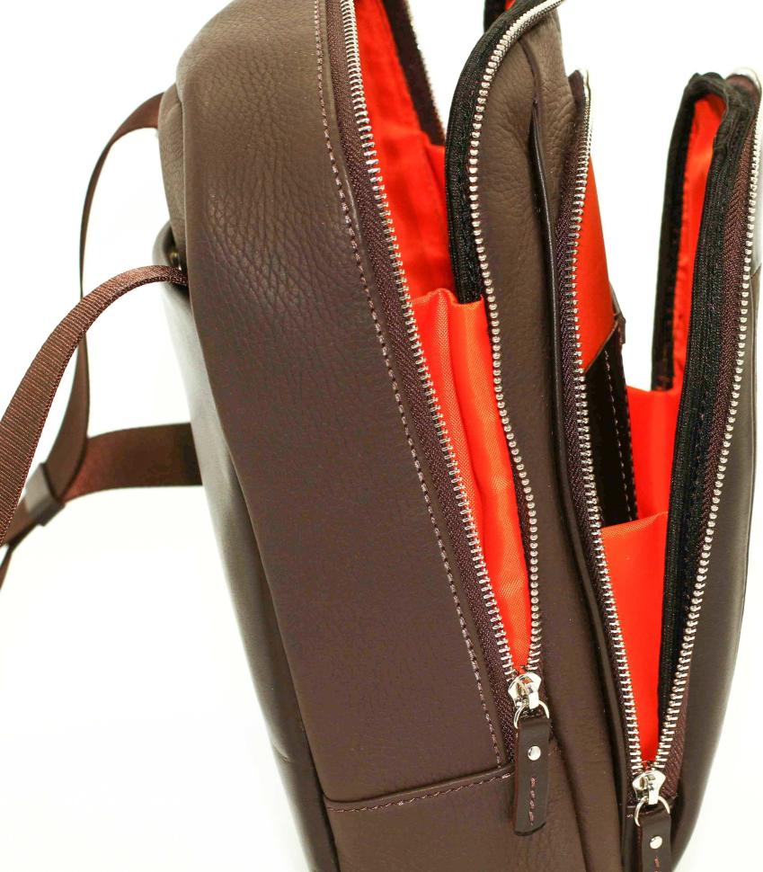 Шкіряний чоловічий рюкзак коричневого кольору VATTO (12078)