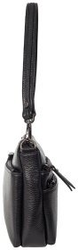 Женская сумка из кожи флотар с 2-мя смеными ремнями Desisan 106937 черного цвета