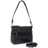 Женская сумка из кожи флотар с 2-мя смеными ремнями Desisan 106937 черного цвета modnotak фото - 4