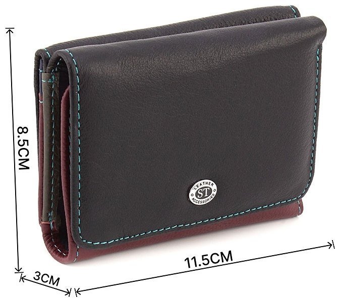 Разноцветный женский кошелек из натуральной кожи компактного размера ST Leather 1767237 modnotak фото №3