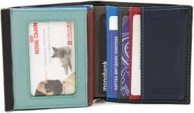 Черный женский кошелек из натуральной кожи на магните ST Leather 1767337