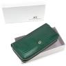 Зелений гаманець великого розміру на дві блискавки ST Leather (16315) - 5