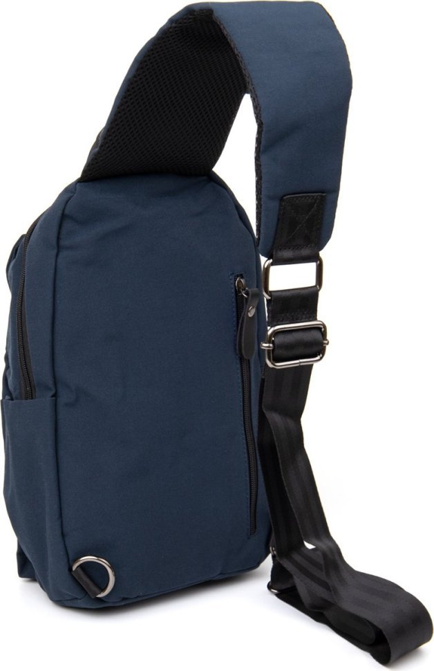 Чоловіча нейлонова сумка-слінг через плече синього кольору Vintage (20633)