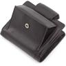 Черный маленький кошелек с фиксацией на кнопку ST Leather (16380) - 5