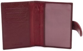 Кожаная женская обложка для паспорта и карточек ST Leather 97737 цвет марсала