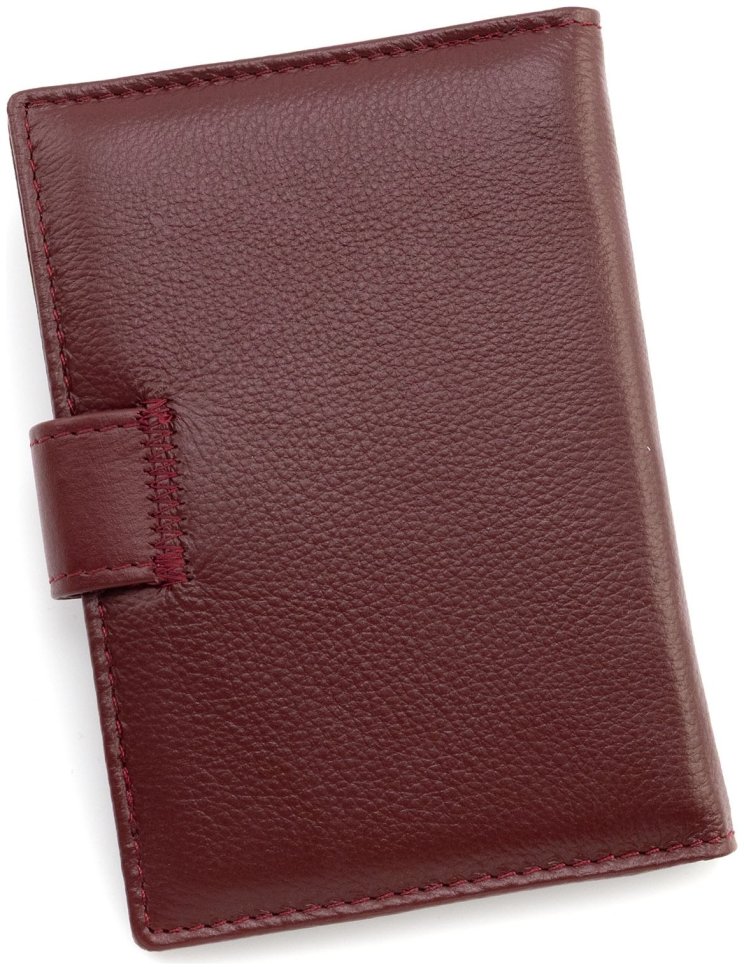Кожаная женская обложка для паспорта и карточек ST Leather 97737 цвет марсала фото №3 Кожаная женская обложка для паспорта и карточек ST Leather 97737 цвет марсала modnotak фото №3