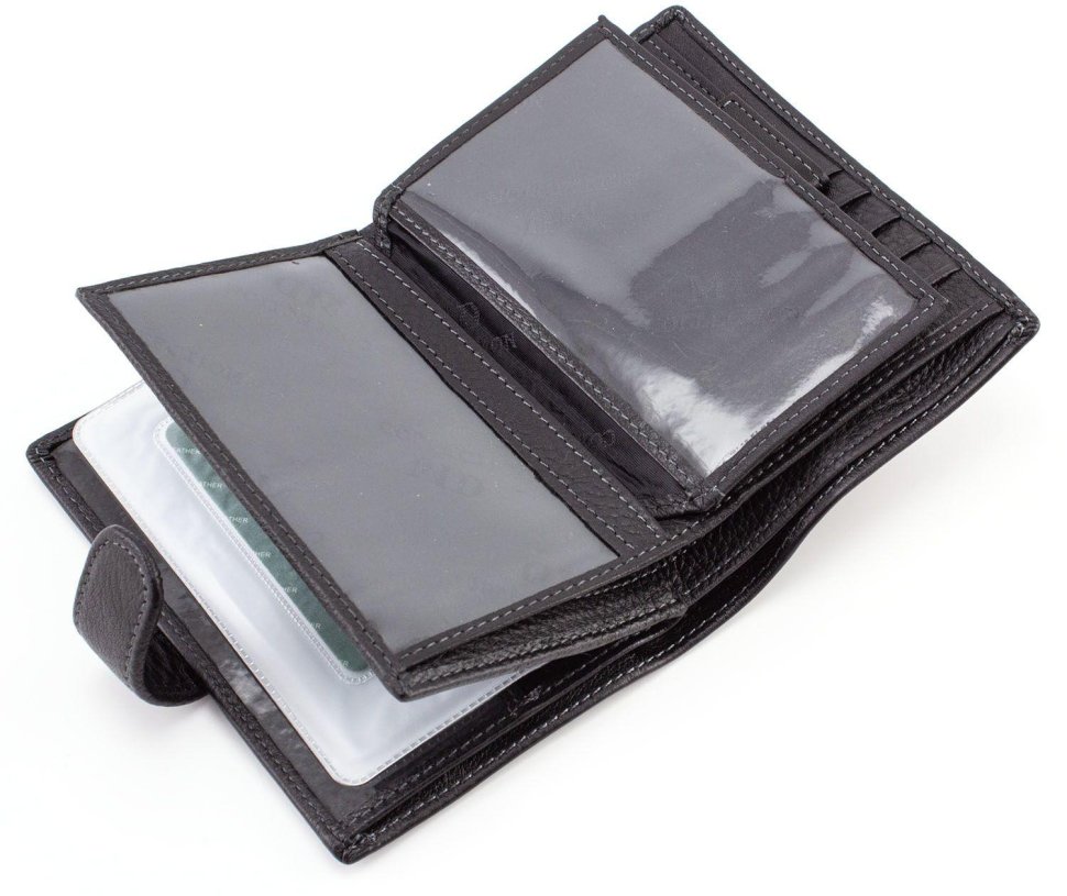 Кожний вертикальний гаманець з блоком для документів MD Leather (16578)