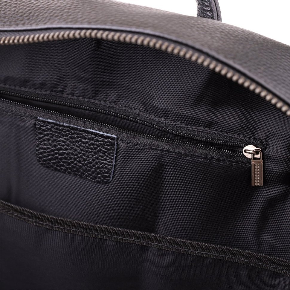 Городской качественный мужской рюкзак из фактурной кожи черного цвета для ноутбука до 15" Vintage 97837 фото №8 Городской качественный мужской рюкзак из фактурной кожи черного цвета для ноутбука до 15" Vintage 97837 modnotak фото №8