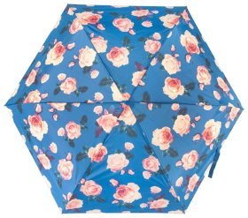 Зонт женский Fulton Open &amp; Close Superslim-2 L711 Golden Celebration  (автомат, складной, с принтом цветов)