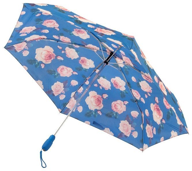 Зонт женский Fulton Open & Close Superslim-2 L711 Golden Celebration  (автомат, складной, с принтом цветов) modnotak фото №3