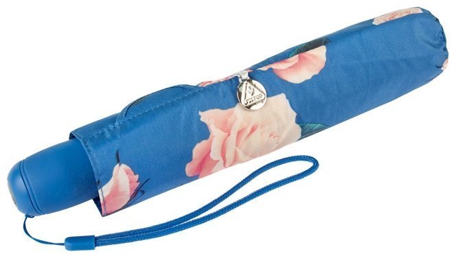 Зонт женский Fulton Open & Close Superslim-2 L711 Golden Celebration  (автомат, складной, с принтом цветов) modnotak фото №4