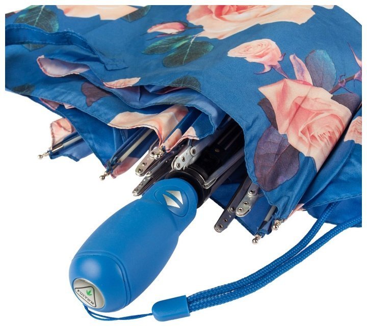 Зонт женский Fulton Open & Close Superslim-2 L711 Golden Celebration  (автомат, складной, с принтом цветов) modnotak фото №6