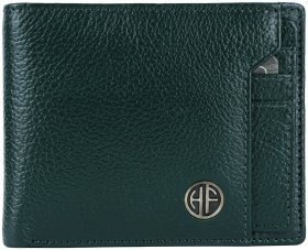 Чоловіче портмоне зі знімним блоком для карт з фактурної шкіри з монетницею Hammonds Flycatcher HF577 зелена 108037