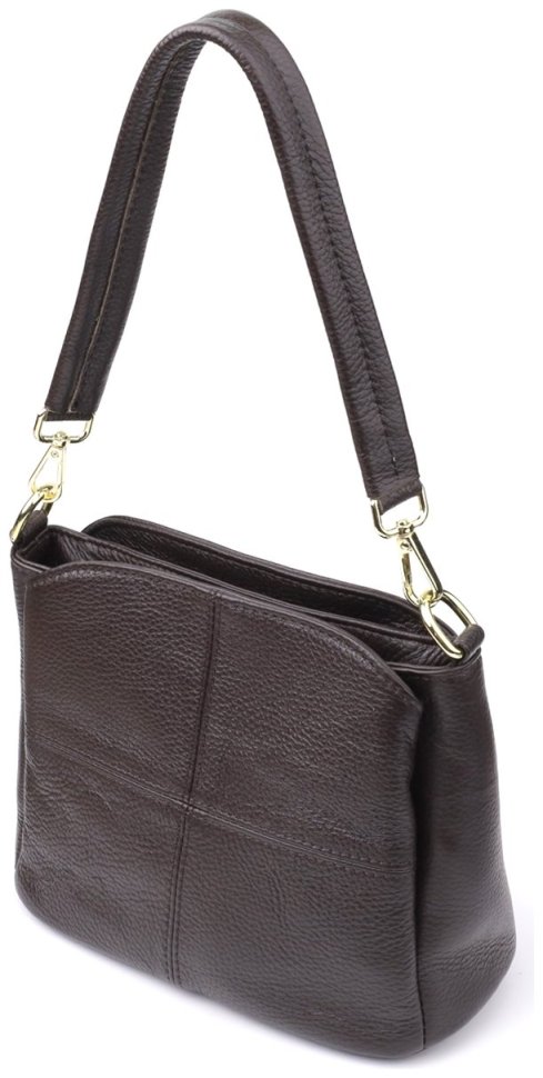 Міська жіноча сумка з натуральної шкіри з плечовим ременем Vintage 98137 коричневого кольору фото №1 Міська жіноча сумка з натуральної шкіри з плечовим ременем Vintage 98137 коричневого кольору modnotak фото №1