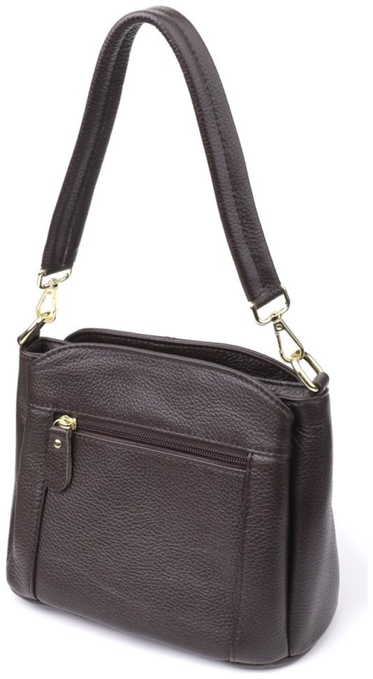 Міська жіноча сумка з натуральної шкіри з плечовим ременем Vintage 98137 коричневого кольору фото №2 Міська жіноча сумка з натуральної шкіри з плечовим ременем Vintage 98137 коричневого кольору modnotak фото №2