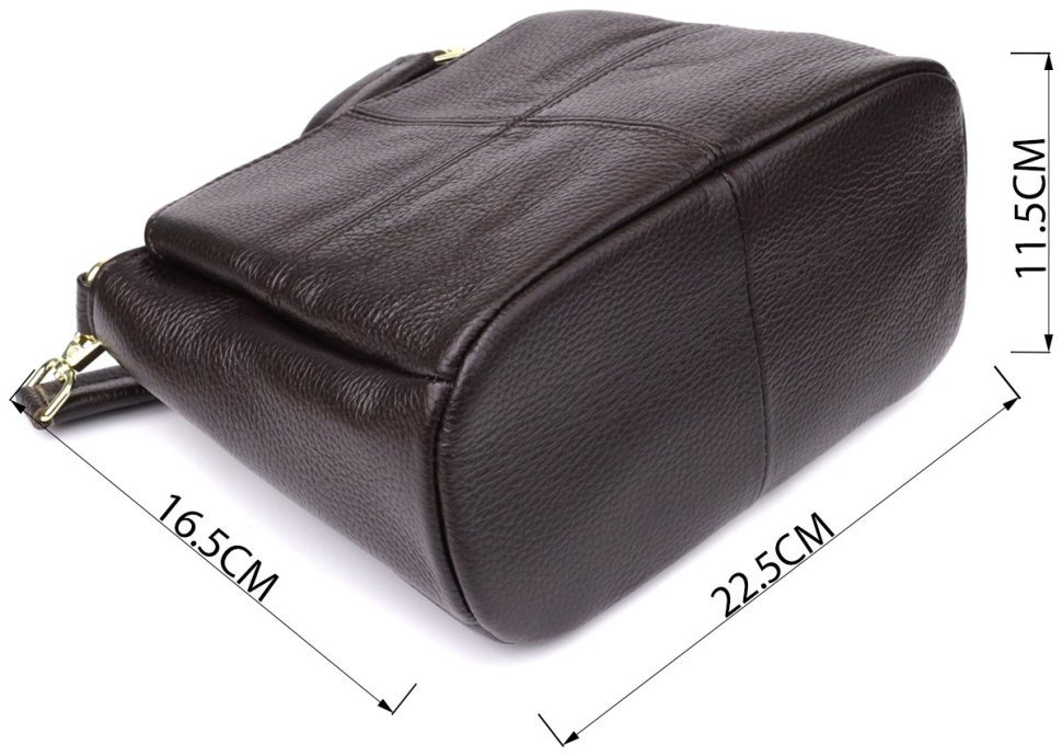 Міська жіноча сумка з натуральної шкіри з плечовим ременем Vintage 98137 коричневого кольору фото №3 Міська жіноча сумка з натуральної шкіри з плечовим ременем Vintage 98137 коричневого кольору modnotak фото №3