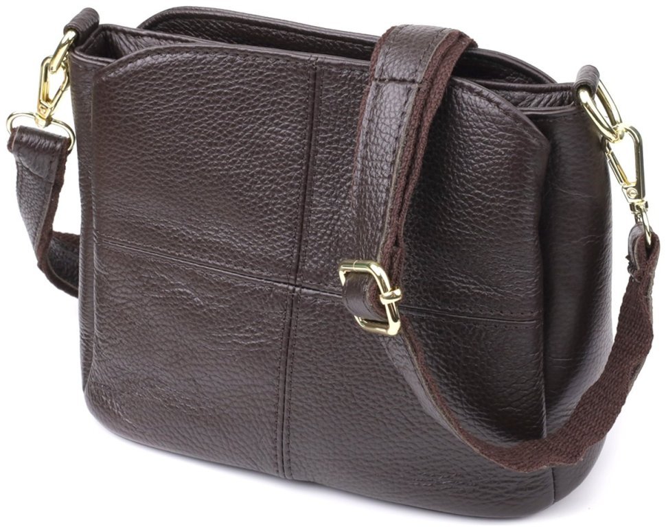 Міська жіноча сумка з натуральної шкіри з плечовим ременем Vintage 98137 коричневого кольору фото №5 Міська жіноча сумка з натуральної шкіри з плечовим ременем Vintage 98137 коричневого кольору modnotak фото №5