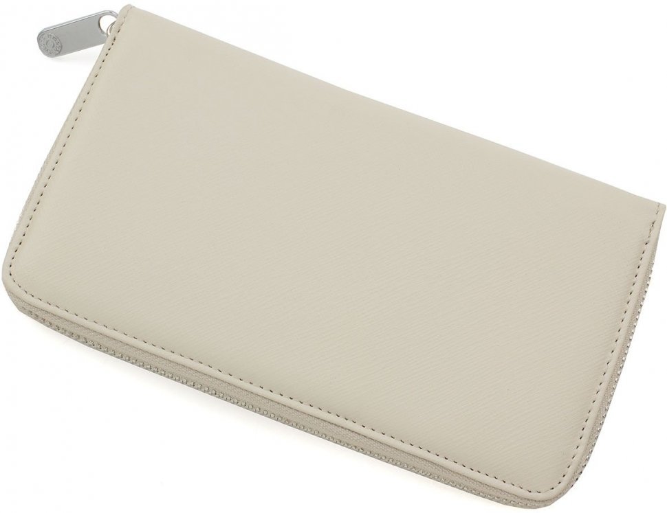 Світло-бежевий великий гаманець з якісної шкіри KARYA (1072-025)