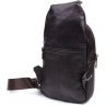 Коричневая мужская сумка-слинг через плечо из натуральной кожи Vintage 2421306 - 2