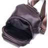 Коричневая мужская сумка-слинг через плечо из натуральной кожи Vintage 2421306 - 4