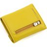 Маленький жіночий гаманець жовтого кольору з натуральної шкіри Marco Coverna 68637 - 3