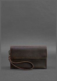 Маленький мужской клатч-барсетка из винтажной кожи темно-коричневого цвета BlankNote 78837