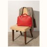 Женская кожаная деловая сумка красного цвета BlankNote Attache Briefcase 78937 - 2