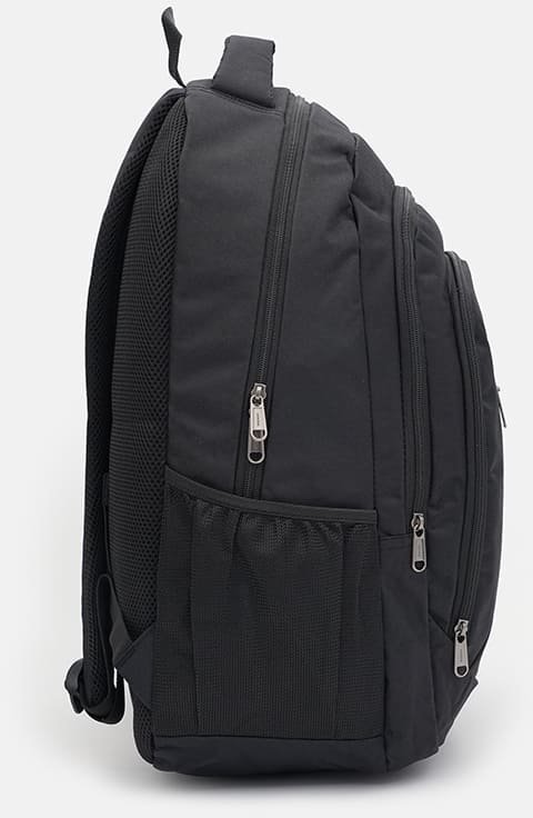 Мужской рюкзак в черном цвете из полиэстера на три автономных отделения Aoking (59137)