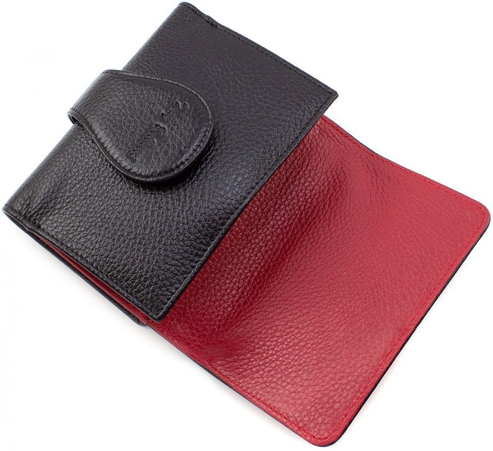 Повсякденний жіночий гаманець в чорно-червоному кольорі Tony Bellucci (12465)