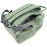 Средний женский рюкзак  из фактурной кожи оливкового цвета KARYA 69737 - 5