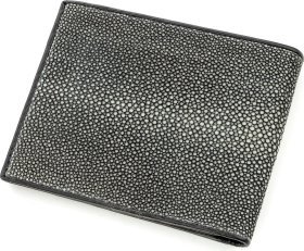 Сіре портмоне зі справжньої шкіри морського ската STINGRAY LEATHER (024-18564)