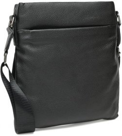 Мужская сумка-планшет классического стиля из натуральной кожи черного цвета Keizer (15632)
