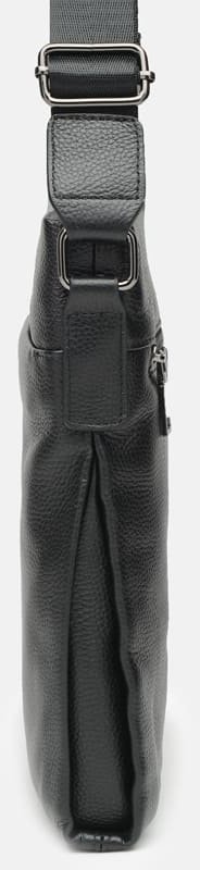 Чоловіча сумка-планшет класичного стилю з натуральної шкіри чорного кольору Keizer (15632)