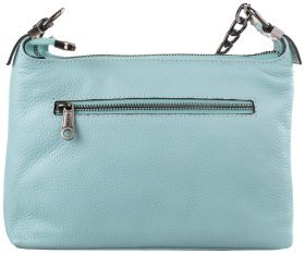 Качественная женская сумка из зернистой кожи Desisan 81438 голубого цвета