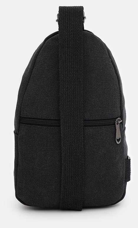 Чорна чоловіча сумка-слінг через плече із щільного текстилю Monsen 71538
